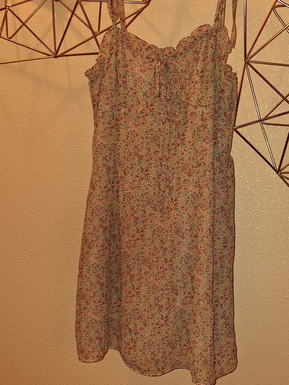Dress Forum Floral Mini Sundress - Pink, Green
